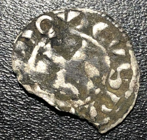 1090-1225 France Valence and Die Silver Denier Evéché de Valence Medieval Coin - Picture 1 of 3