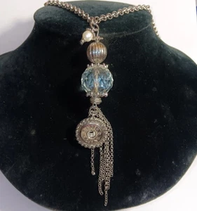 Huge Rock Crystal Very Long Charm Necklace - Picture 1 of 14