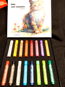 Pentel/Newly published Premium Quality Crayon for art drawing/16 colors - Picture 1 of 22