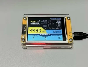 NerdMiner V3 49KH Hashrate 2.8 in BTC Crypto Solo Lottery Bitcoin Miner Machine - Picture 1 of 5