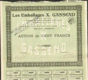 LES EMBALLAGES X. GASSEND (MARSEILLE 13) (W) - Picture 1 of 1