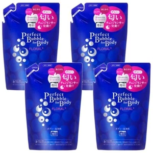 SENKA Perfect Bubble Body Wash Refill 350ml × 4 Set Japan Silky Foam New - Picture 1 of 1