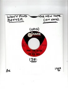 THE NEW HOPE (KIT-KATS) - WON'T FIND BETTER / THEY CALL IT.U.S. 1969 ORIG 7".N/M - Picture 1 of 2