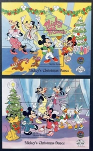 SIERRA LEONE MICKEY'S CHRISTMAS DANCE DISNEY STAMPS 2 SS MNH '88 MICKEY 60TH ANV - Picture 1 of 3