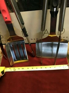 stainless steel barbecue tools. 2 tongs spatulas XXTRA BIG - Picture 1 of 2