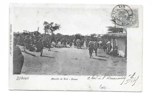 F3157 ANTIGUA POSTAL DJIBOUTI MARCHÉ DE DIRÉ DAOUA 1905 PUERTO DICHO CHATILLON TROYES - Imagen 1 de 2
