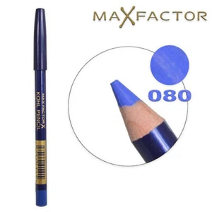 3 X MAX FACTOR KOHL PENCIL KAJAL PENCIL PENCIL EYELINER - 080 COBALT BLUE - Picture 1 of 5