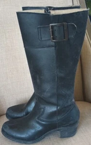 OLUKAI EMALANI LEDERSTIEFEL Damen Gr. W8,5/EU 38,5 SCHWARZ KNIEHOCH - Bild 1 von 9