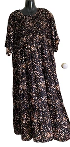 Isla Maree BNWT sz 5 Designed in NZ short sleeve maxi Dress elastic top RRP$95 - Picture 1 of 6