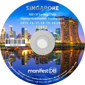 Singapore Exports and Imports Trading | Bill of lading data Disk | manifestDB - Picture 1 of 1