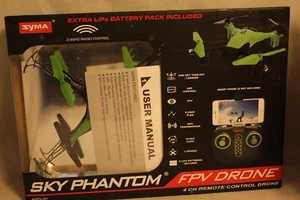 Syma Sky Phantom FPV Drone 4 CH Remote Control Drone Green Phone Not Included - Picture 1 of 4