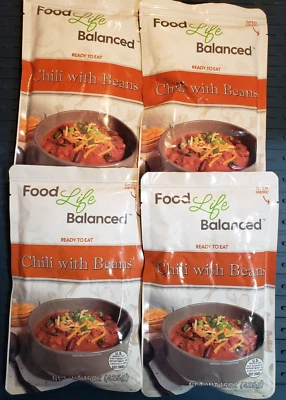 4 paquetes - Food Life Balanced - CHILI con frijoles - 15 oz - Listo para comer - Ex 1/2027 Foto 1 de 4