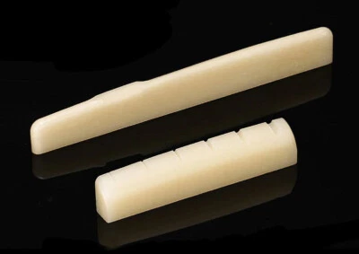 GUITAR PARTS DEPOT Knochen Steg, Stegeinlage + Sattel f. Westerngitarre, Yamaha, bone nut / saddle