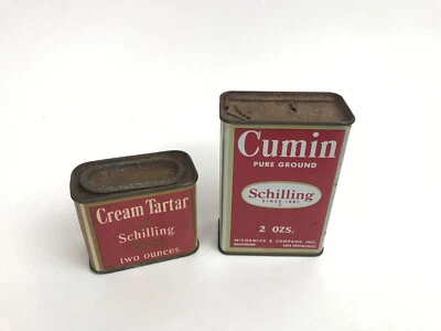 VTG Lot Of 2 A Schilling & Company San Francisco Spice Tins W/ some contents - Image 1 of 4