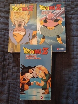 Lot of (3) Dragon Ball Z Majin Buu Fusion VHS (2002)  - Image 1 of 4