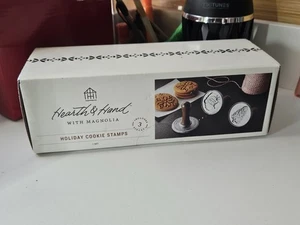 Hearth and Hand with Magnolia Snowflake Cookie Stamps Press 3pc Set Sealed - Picture 1 of 2