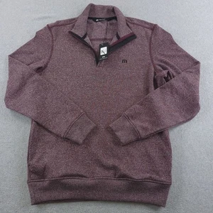 TravisMathew Pullover Mens S Purple Heather Quarter Zip Golf Hideaway Sweater - Picture 1 of 16
