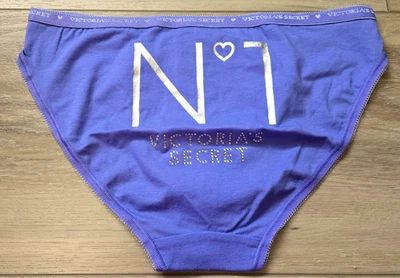Cintura vintage Victoria's Secret Signature No. nueva con etiquetas 1 bragas de bikini de algodón S Foto 1 de 3