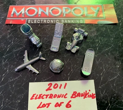 Monopoly  Electronic Banking  GAME TOKENS  2011   L OT OF 6   Free Shipping - Image 1 of 4