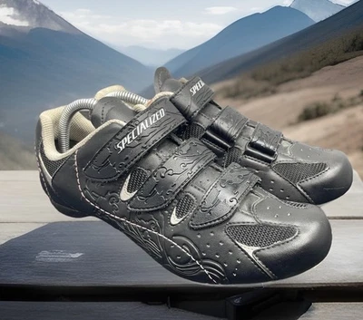 Specialized Bike Shoes Black Pink Susan B Komen Womens Size 10 Fast Shipping - Imagem 1 de 4