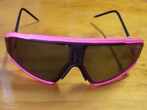 Vintage Quetee Sunglasses Neon Pink Eurosport 80’s Italian Made In Italy - Picture 1 of 8