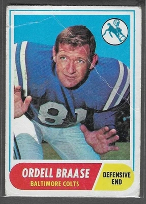 1968 Topps #126 Ordell Braase (FAIR) Baltimore Colts - Image 1 of 2