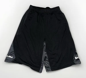 Nike Lebron James Basketball Gym Shorts Jugend XL schwarz grau Logo Kordelzug - Bild 1 von 9