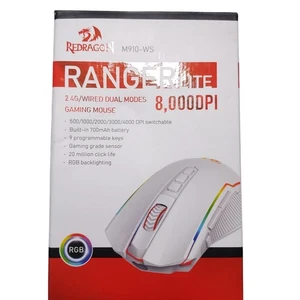 Redragon Ranger Lite High Performance Gaming Mouse M910-WS Max To 8000 DPI - Picture 1 of 10
