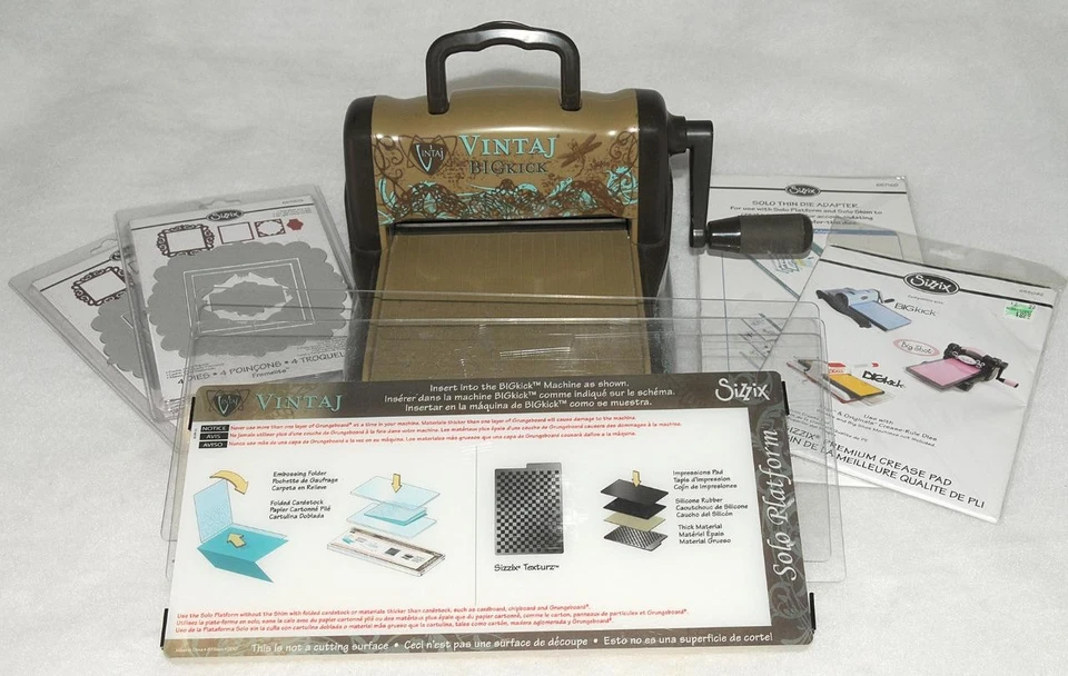 Sizzix ~ Vintaj - Big Kick 02 - Máquina de estampado artesanal troquelada + ¡EXTRAS! Foto 1 de 1