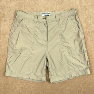 Exofficio Shorts Women Large Khaki Buzz Off Insect Shield Hiking Outdoors Chinos - Picture 1 of 17