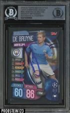 Kevin De Bruyne Signed 2019-20 Topps Match Attax Soccer AUTO BGS BAS Authentic