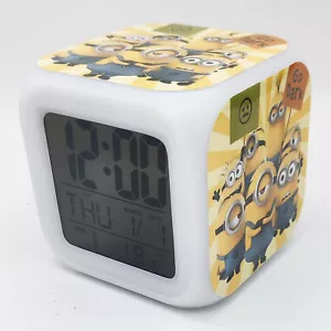 Minions 7 Color Changing Night Light Digital Alarm Clock #01 - Picture 1 of 6