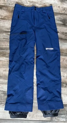 Spyder Snow Pants Sz 18 Boys Girls Blue Kids Insulated Waterproof Ski Snowboard - Image 1 of 4