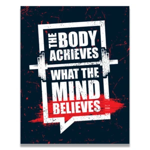 Körper erreicht Fitnessstudio Fitness Motivation Zitate Poster 11 x 14 Zoll - Bild 1 von 7