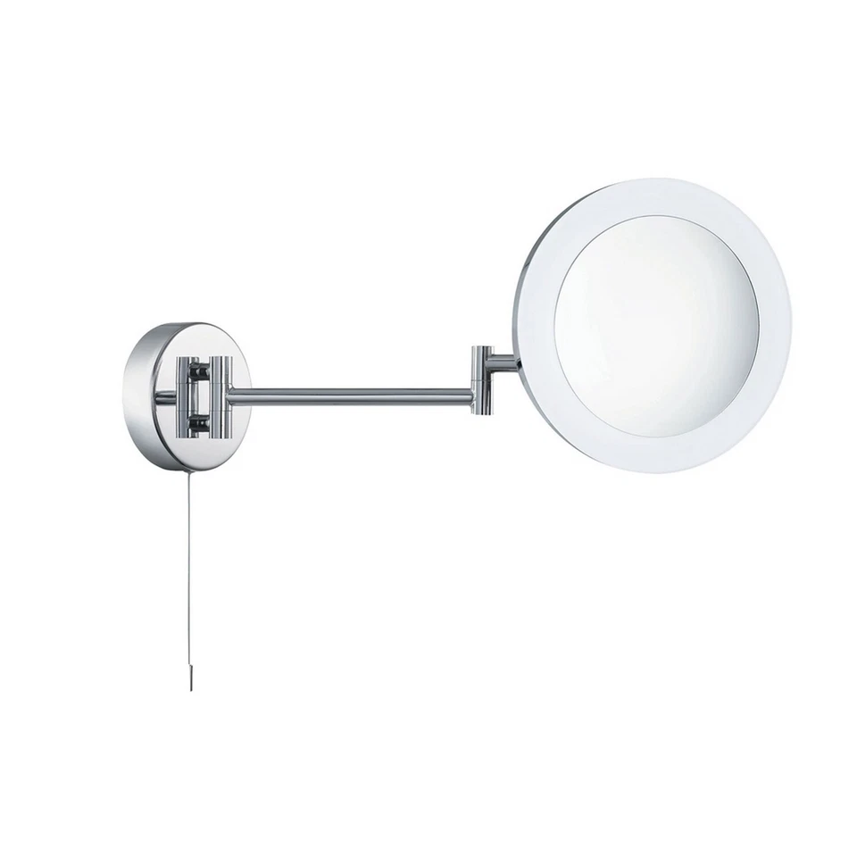 Chrome LED Light Illuminated Adjustable Bathroom Shaving Vanity Make Up Mirror - Image 1 of 1