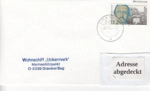Y893 Wohnschiff UCKERMARK, Deutsche Marine,exDDR-Volksmarine,Schiffstempelbeleg - Bild 1 von 1