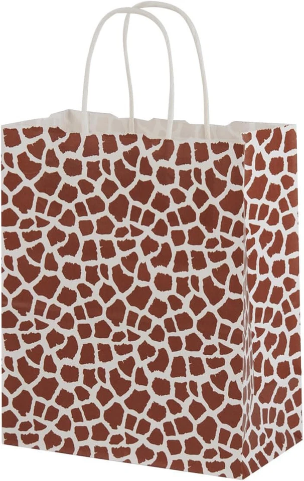 Бумажные пакеты Giraffe Cub для покупок в розницу 100 8 1⁄4 дюйма x 4 3⁄4 дюйма x 10 1⁄2 товаров - Изображение 1 из 1