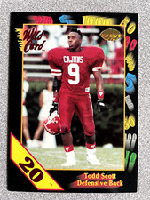 1991 Wild Card Draft Todd Scott 20 Stripe Parallel Card #156 Southwest Louisiana