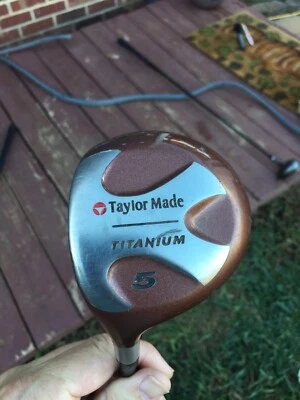 TaylorMade Titanium 5 Wood / LH/ 43” S-90 Plus Stiff Graphite Bubble Shaft - Image 1 of 4