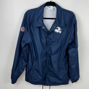 Dallas Cowboys Windbreaker Mens Small Blue On Field Snap NFL Jacket Nike Vintage - Picture 1 of 13