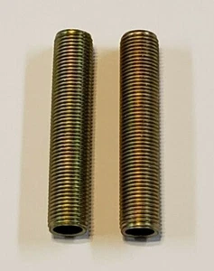 SET OF 2 ZINC PLATED STEEL 2" LAMP PIPE NIPPLES LAMP PART NEW 57077J - Picture 1 of 3
