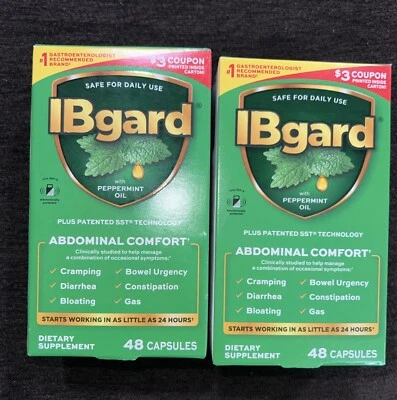(2) IBgard Manejo Dietético del Síndrome del Intestino Irritable, 96 Cápsulas Total 08/26 Foto 1 de 3