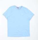 Slazenger Mens Blue Cotton T-Shirt Size S Round Neck