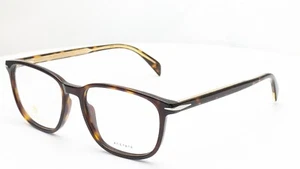 David Beckham DB1017 086 Dark Havana Rectangle Mens Eyeglasses 53mm - Picture 1 of 6