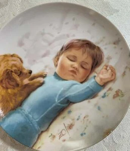 Warten auf das Spielen von Kindern und Haustieren - Sammelteller sechs von Donald Zolan aus - Bild 1 von 7