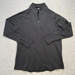 State & Liberty Sweater Mens XL Athletic Black Waffle Knit 1/4 Zip Performance - Picture 1 of 12