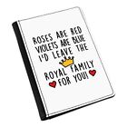 Roses Are Red Violet Blue Leave Royal Family Passport Holder Cover Love
