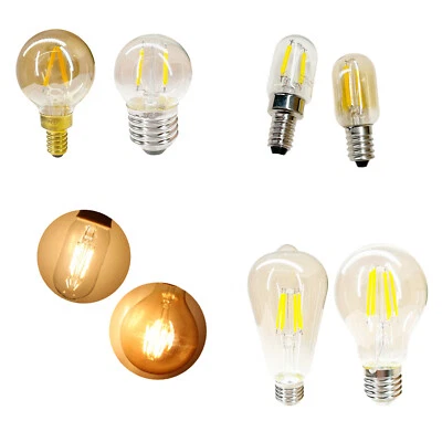 12V 24V 1W 6W E27 E14 Vintage Retro COB LED Filament Light Bulbs Glass Lamps RE - Image 1 of 4