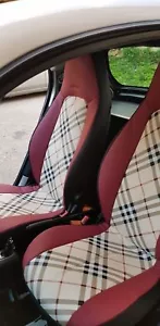 CAR SEAT COVERS(2pcs)| Made for SMART 453 | Leatherette with Black Synth back - Imagen 1 de 12