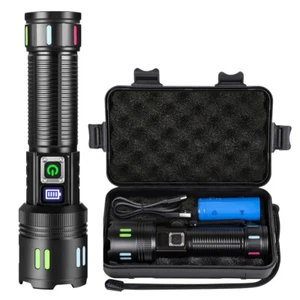 USB Rechargeable Flashlight LED Zoom Torch Lamp Spotlight For Hunting Camping Au - Picture 1 of 12